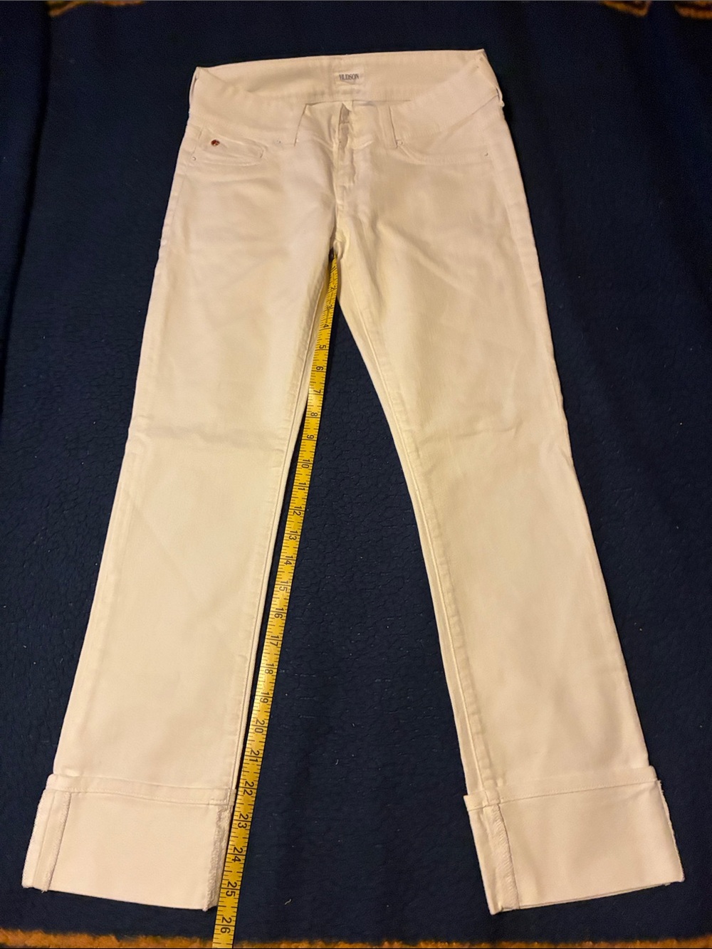 Hudson Ginny crop straight cuffed jeans